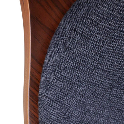 Dining Chairs 6 pcs Dark Grey Bent Wood and Fabric