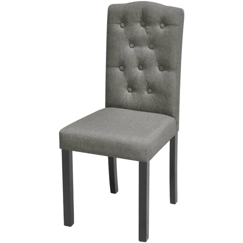 Dining Chairs 2 pcs Grey Fabric