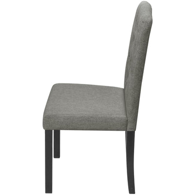 Dining Chairs 2 pcs Grey Fabric