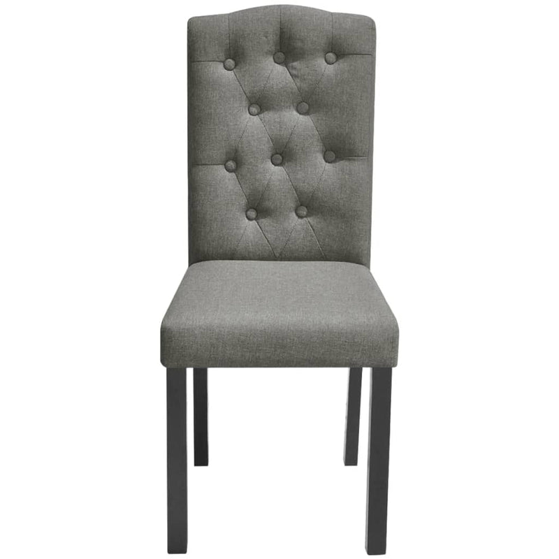 Dining Chairs 4 pcs Grey Fabric