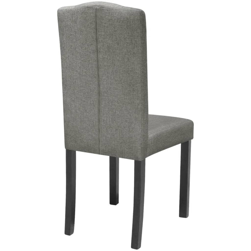 Dining Chairs 4 pcs Grey Fabric