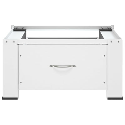 Washing Machine Pedestal with Drawer White