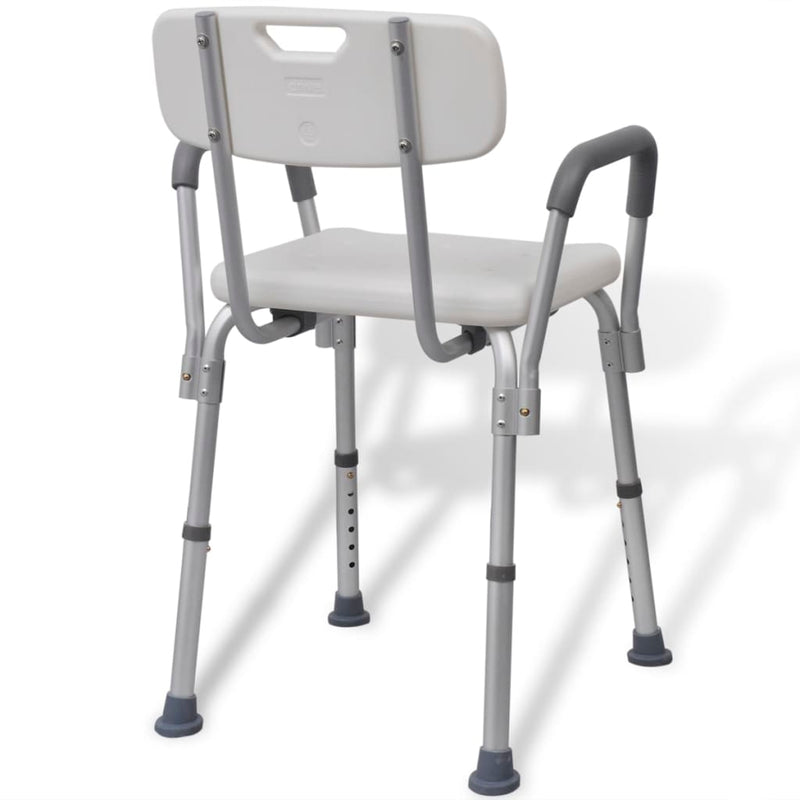 Shower Chair Aluminium White