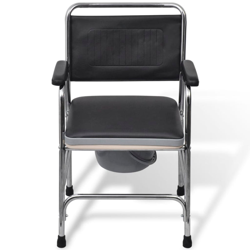 Commode Chair Steel Black