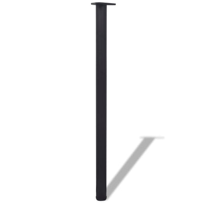 Adjustable Table Legs 4 pcs Black 1100 mm