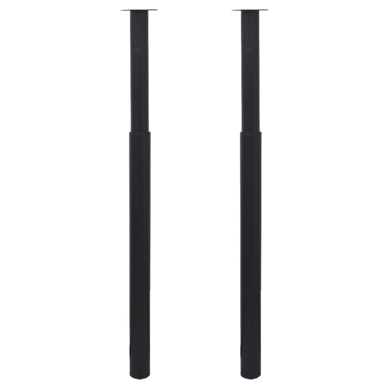 Telescopic Table Legs 2 pcs Black 710 mm-1100 mm