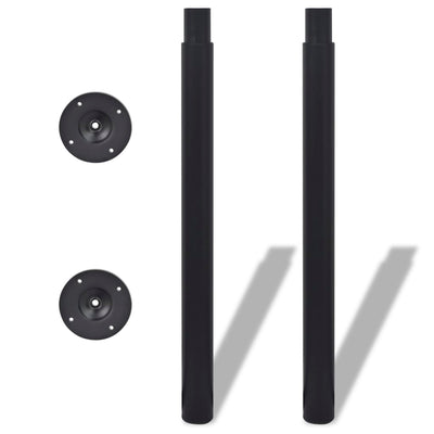 Telescopic Table Legs 2 pcs Black 710 mm-1100 mm