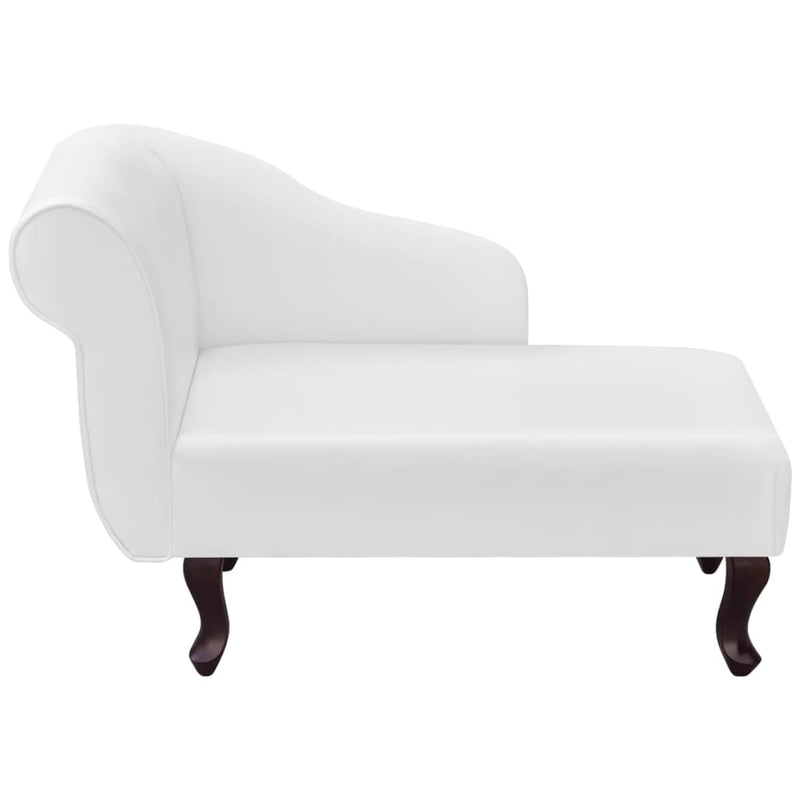 Chaise Longue White Faux Leather