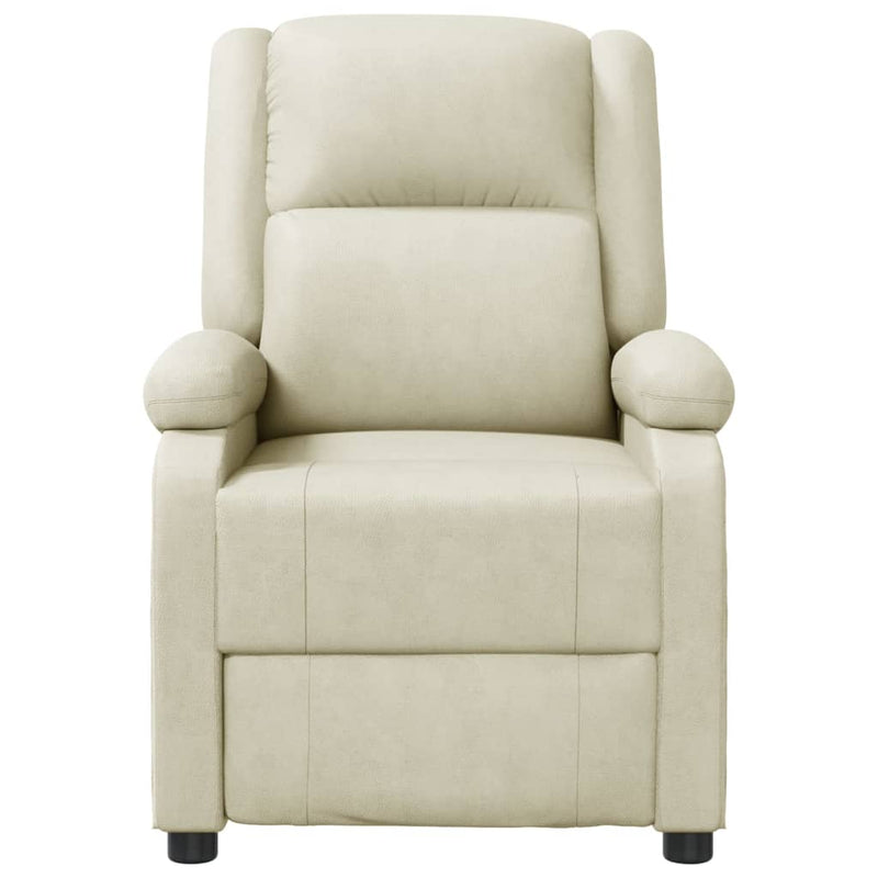 Massage Chair Cream White Faux Leather