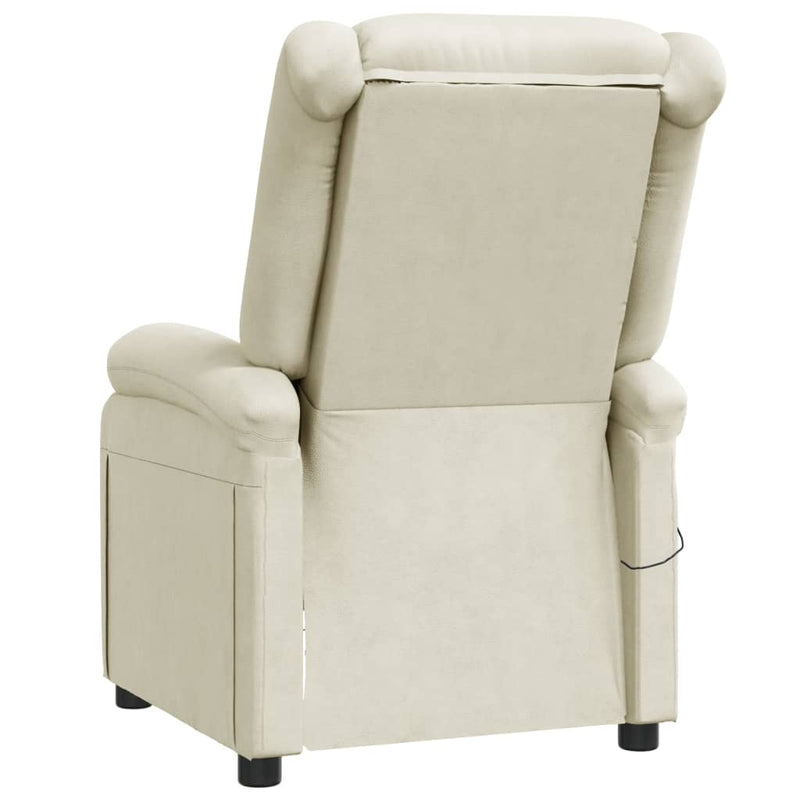 Massage Chair Cream White Faux Leather