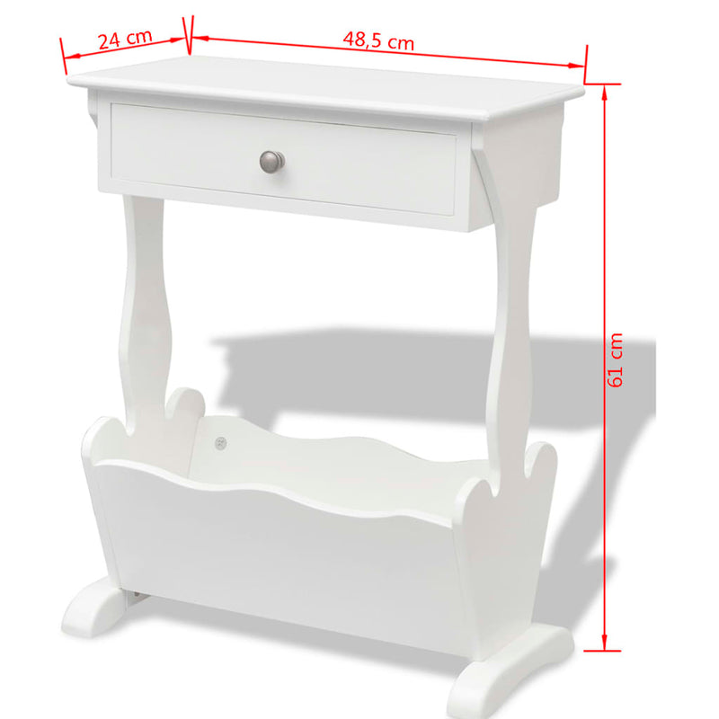 Magazine Rack "Melrose" White