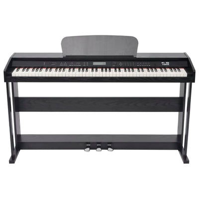 88-Key Digital Piano with Pedals Black Melamine Board