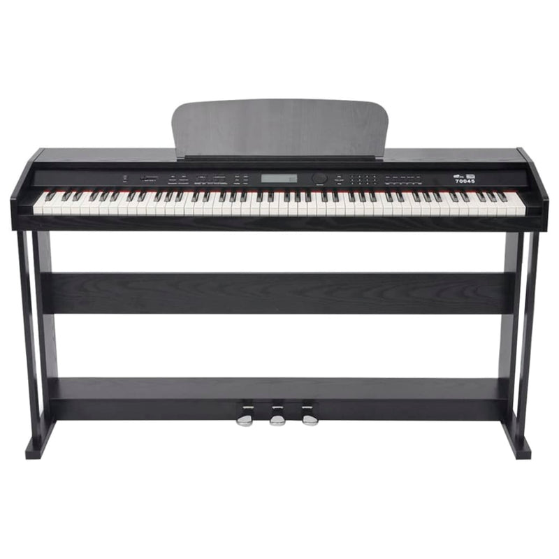 88-Key Digital Piano with Pedals Black Melamine Board