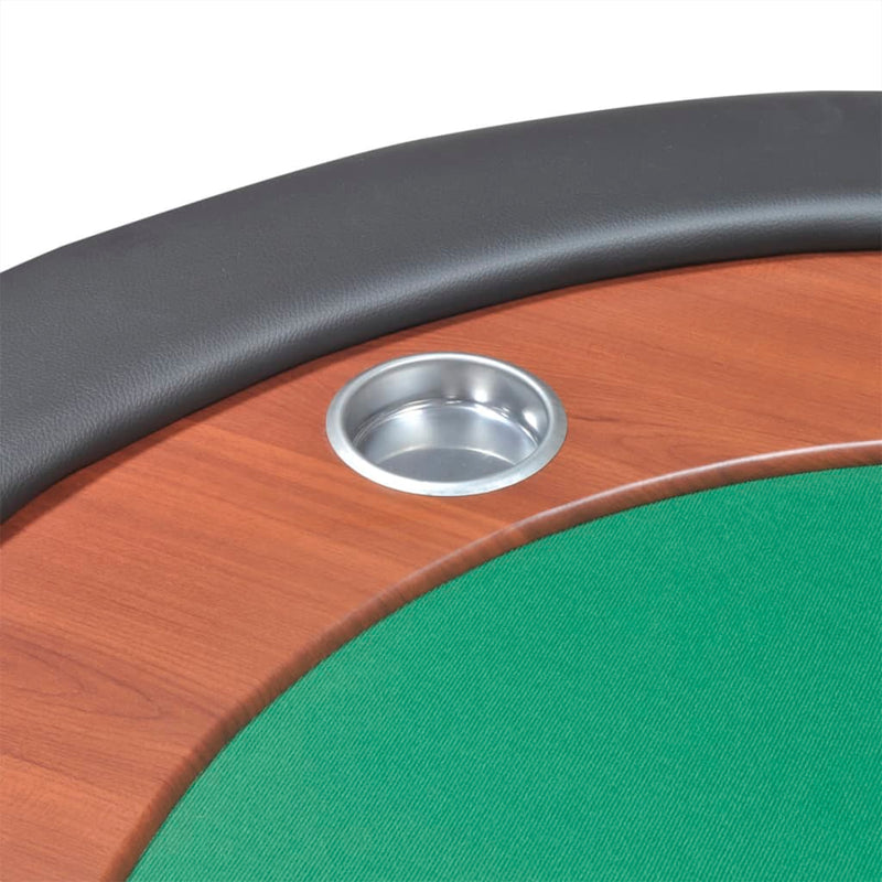 10-Player Poker Table with Dealer Area and Chip Tray Green