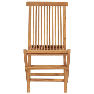 Folding Garden Chairs 2 pcs Solid Teak Wood