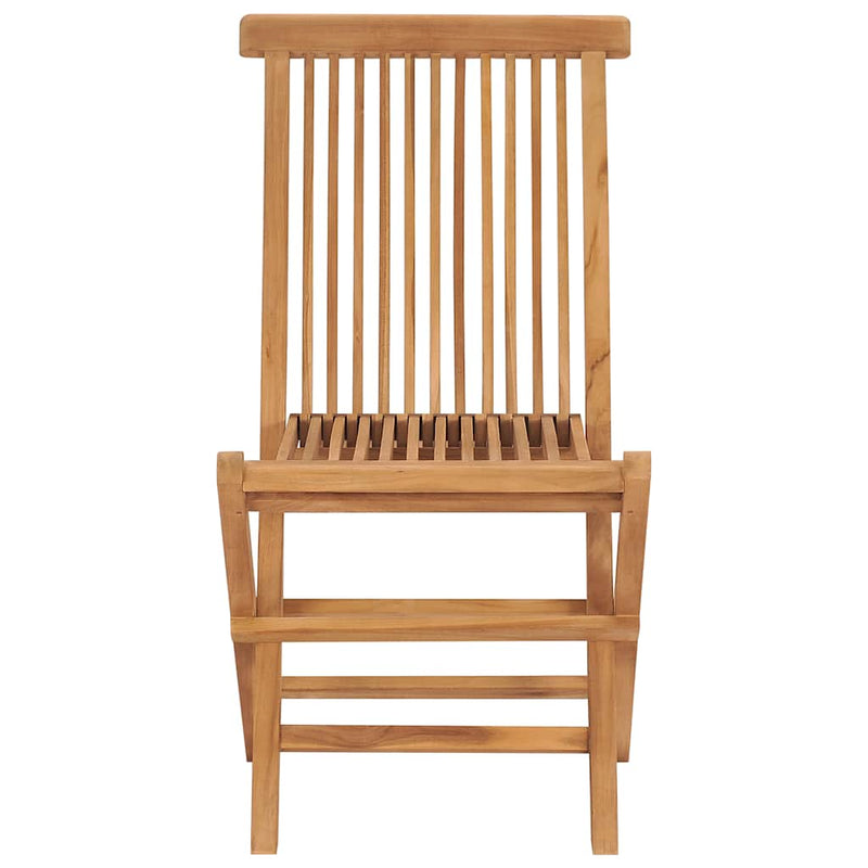 Folding Garden Chairs 2 pcs Solid Teak Wood