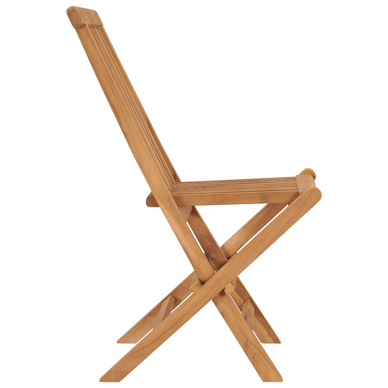 Folding Garden Chairs 2 pcs Solid Teak Wood