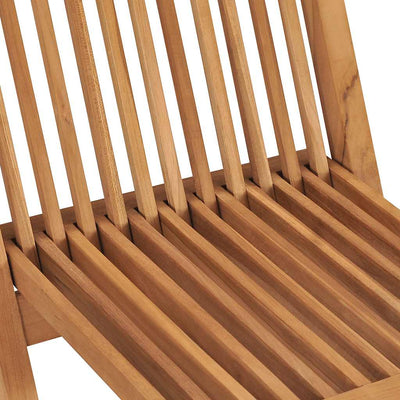 Folding Garden Chairs 2 pcs Solid Teak Wood