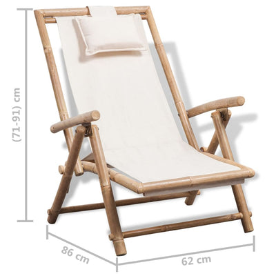 Outdoor Deck Chair Bamboo