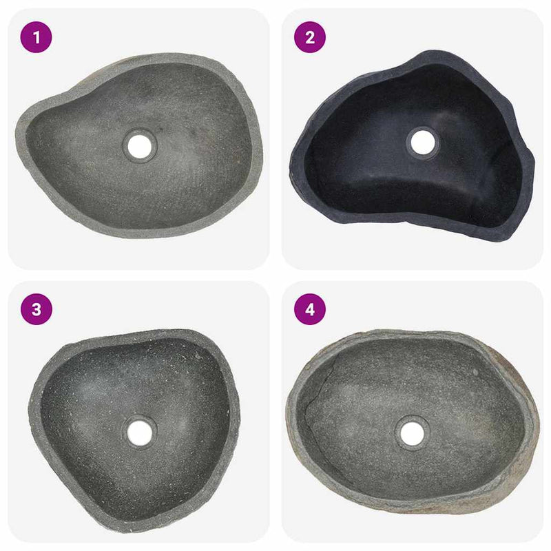 Basin River Stone Oval (36-46)x(29-36) cm