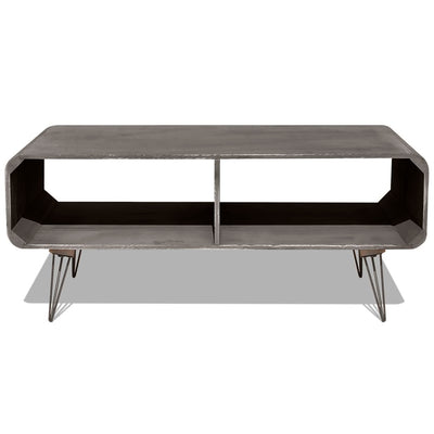 Coffee Table 90x55.5x38.5 cm Solid Paulownia Wood Grey