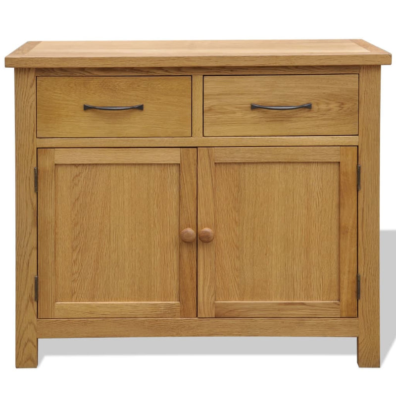 Sideboard 90x33.5x83 cm Solid Oak Wood