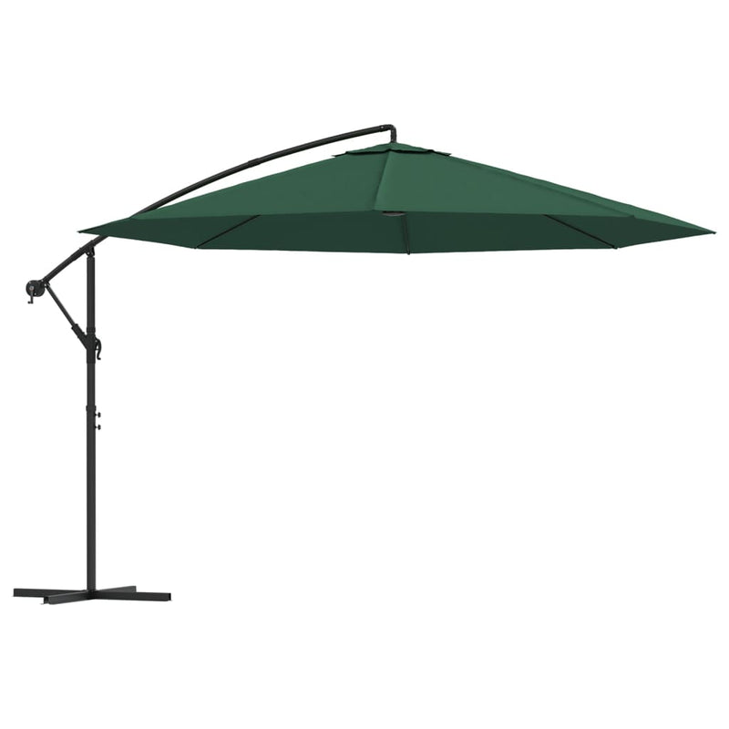 Cantilever Garden Parasol 3.5 m Green