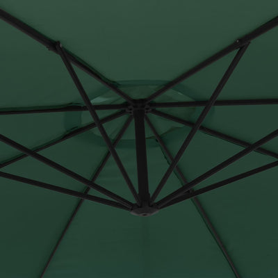 Cantilever Garden Parasol 3.5 m Green