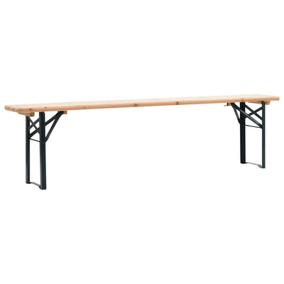 Folding Beer Table with 2 Benches 177 cm Pinewood