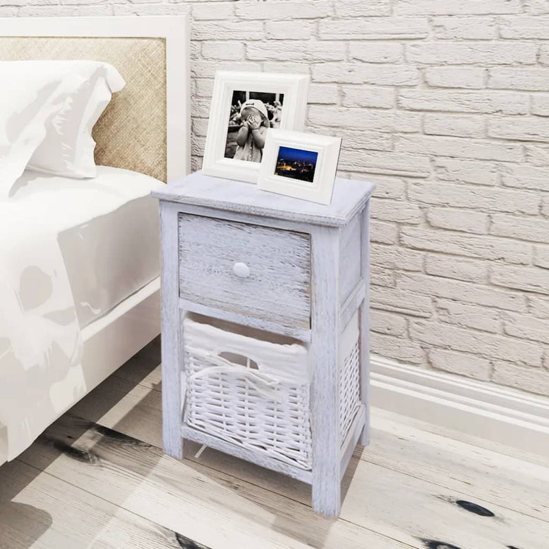 Bedside Cabinets 2 pcs Wood White