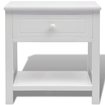 Bedside Cabinet Wood White