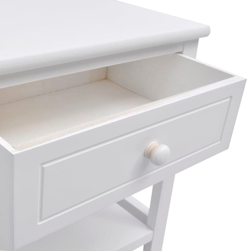 Bedside Cabinet Wood White