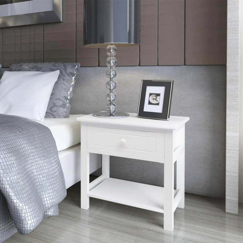 Bedside Cabinets 2 pcs Wood White