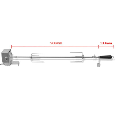 BBQ Rotisserie Spit with Professional Motor Steel 900 mm