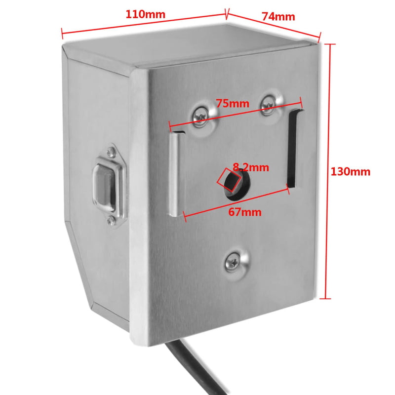 BBQ Rotisserie Spit with Professional Motor Steel 900 mm