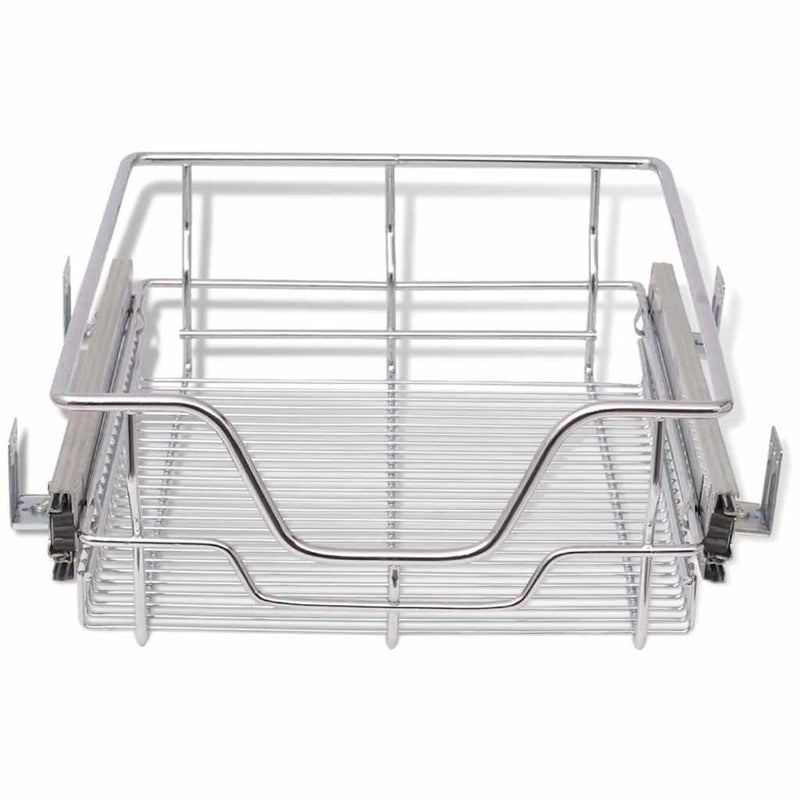 Pull-Out Wire Baskets 2 pcs Silver 400 mm