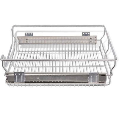 Pull-Out Wire Baskets 2 pcs Silver 600 mm