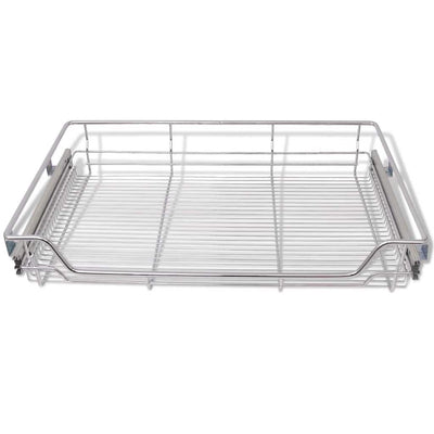 Pull-Out Wire Baskets 2 pcs Silver 800 mm