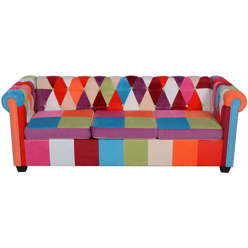 Chesterfield Sofa 3-Seater Fabric