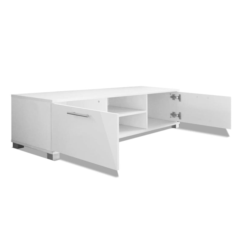 TV Cabinet High-Gloss White 120x40.5x35 cm