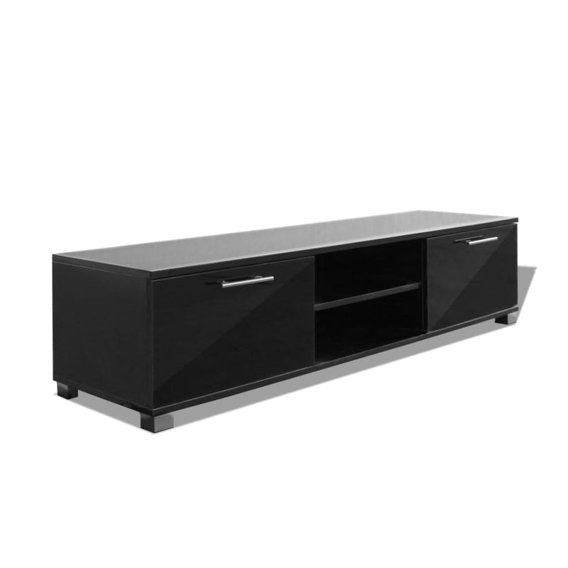 TV Cabinet High-Gloss Black 120x40.5x35 cm