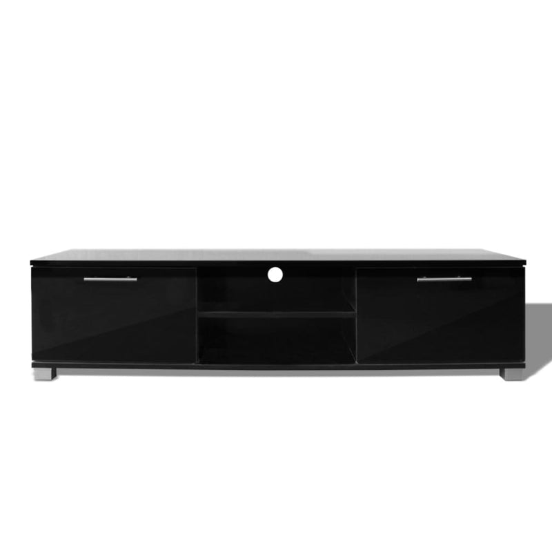 TV Cabinet High-Gloss Black 120x40.5x35 cm