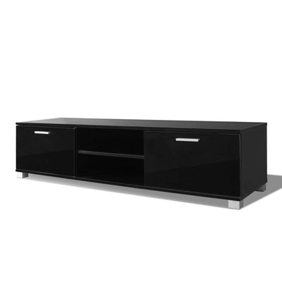 TV Cabinet High-Gloss Black 140x40.5x35 cm