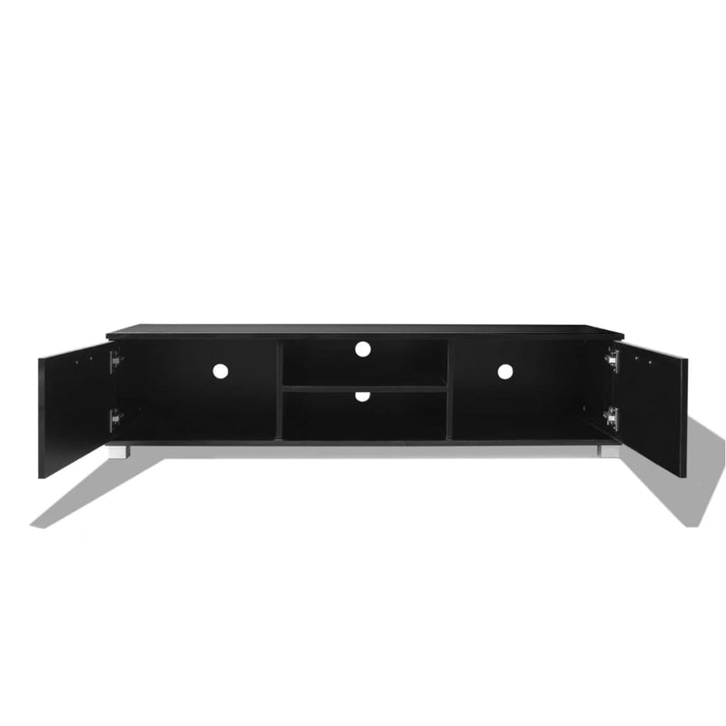 TV Cabinet High-Gloss Black 140x40.5x35 cm