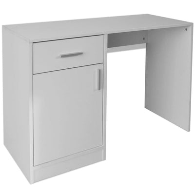 Desk with Drawer and Cabinet White 100x40x73 cm