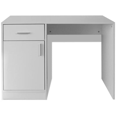 Desk with Drawer and Cabinet White 100x40x73 cm