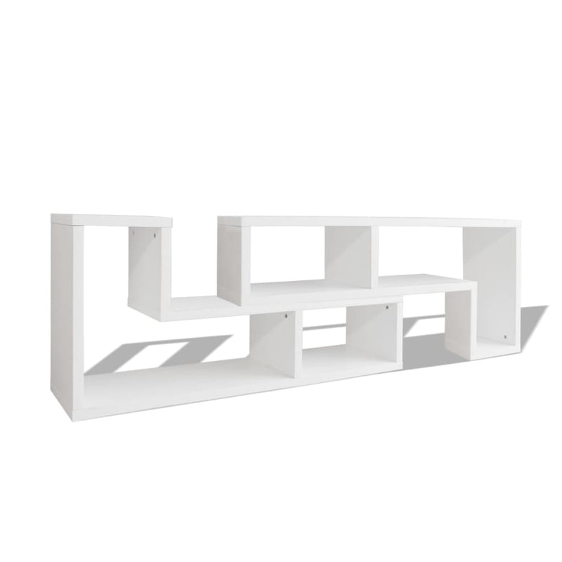 TV Cabinet Double L-Shaped White