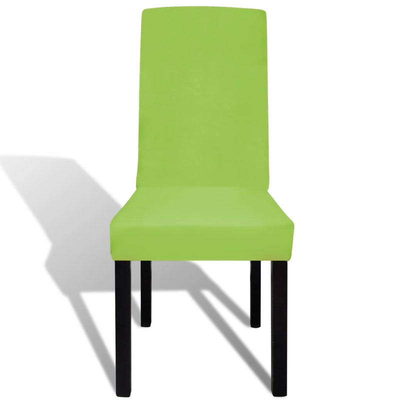 Straight Stretchable Chair Cover 4 pcs Green