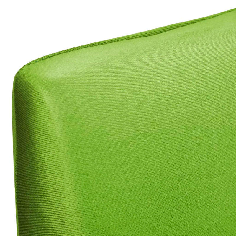 Straight Stretchable Chair Cover 4 pcs Green