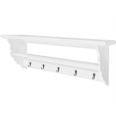 Coat Rack MDF White Baroque Style